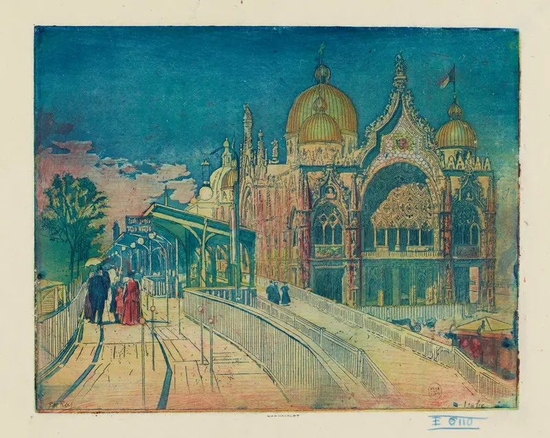 Pavillon de l’Italie by Pierre-Marcel Roy, impressionism, depicting a serene landscape with lush greenery.