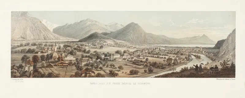 Landscape of Interlaken by Jean Jacottet, oil on canvas
