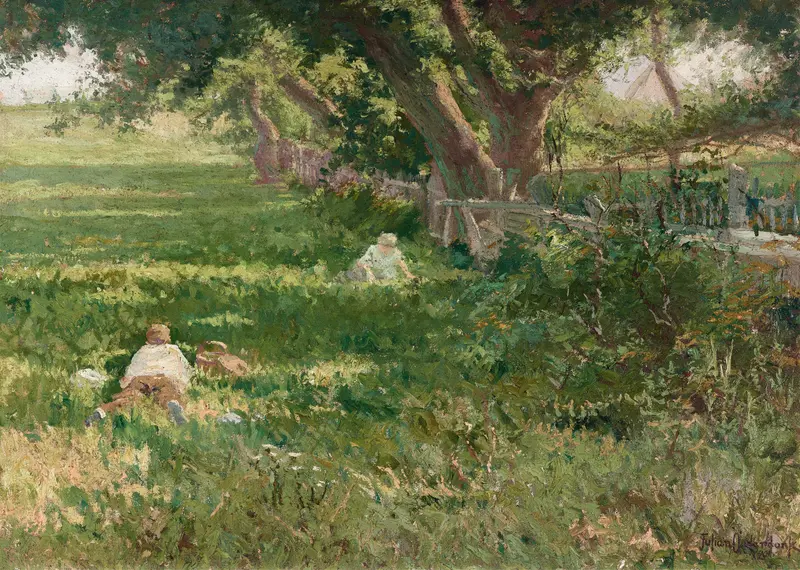 Oil painting by Julian Onderdonk depicting wildflowers in spring.