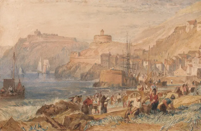 Marine scene of St. Mawes, Cornwall by Joseph Mallord William Turner, oil painting