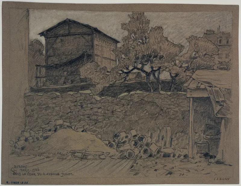 Architecture scene by Ferdinand Boberg, 1926, capturing light and shadow.