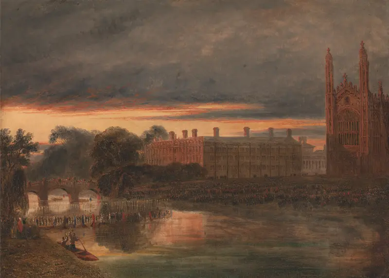 Procession of boats on the River Cam, early 19th century, by Richard Banks Harraden
