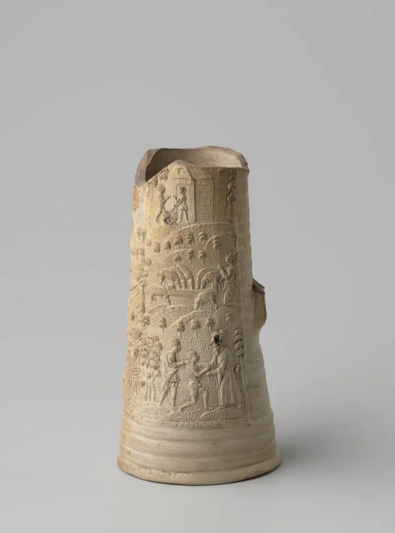 Fragment of a tankard depicting scenes from the Prodigal Son, unknown medium, Unknown Artist