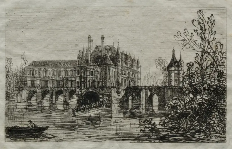 Château de Chenonceau by Maxime Lalanne, realism, architecture