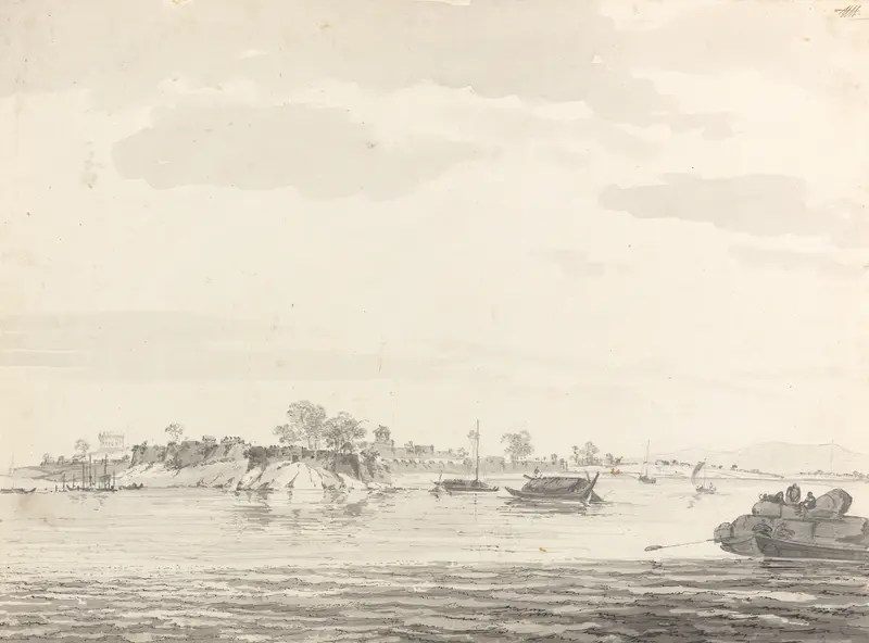 Original Drawings for Choix de Vues de L’Inde by William Hodges, ink on paper