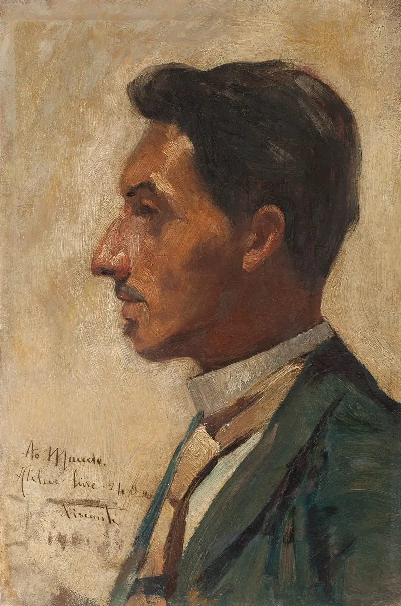Portrait of Macedo by Eliseu Visconti showcases a unique blend of colors and symbolism.