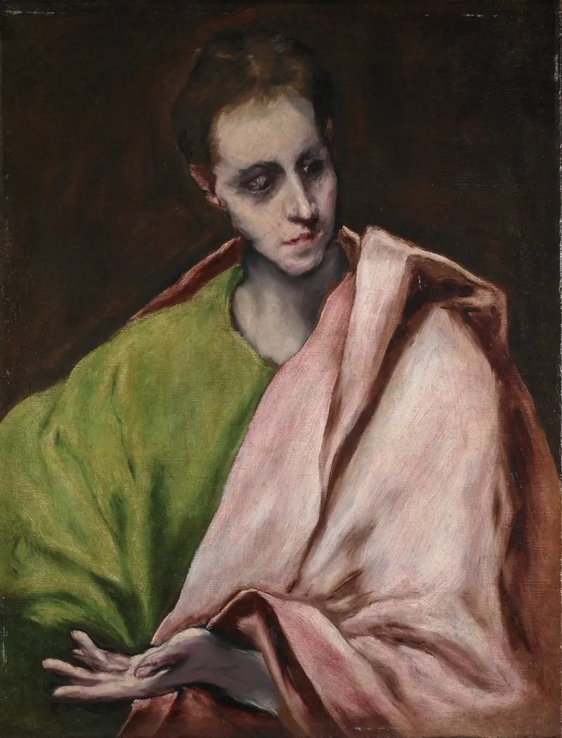 El Greco's Saint John the Evangelist, depicting the apostle in visionary rapture.