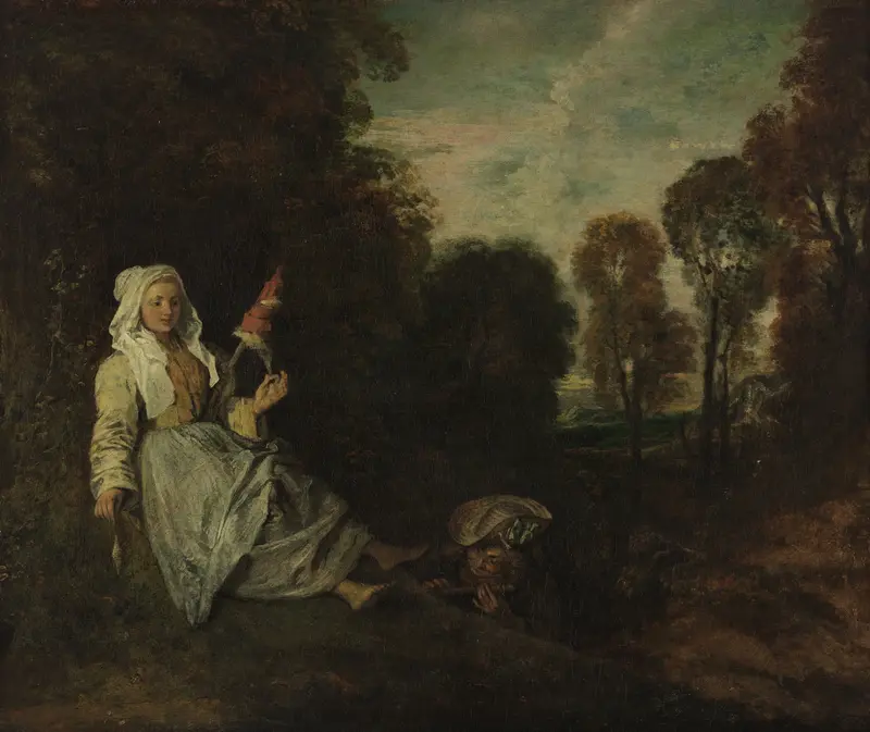 A serene evening landscape featuring a spinner in a tranquil setting.