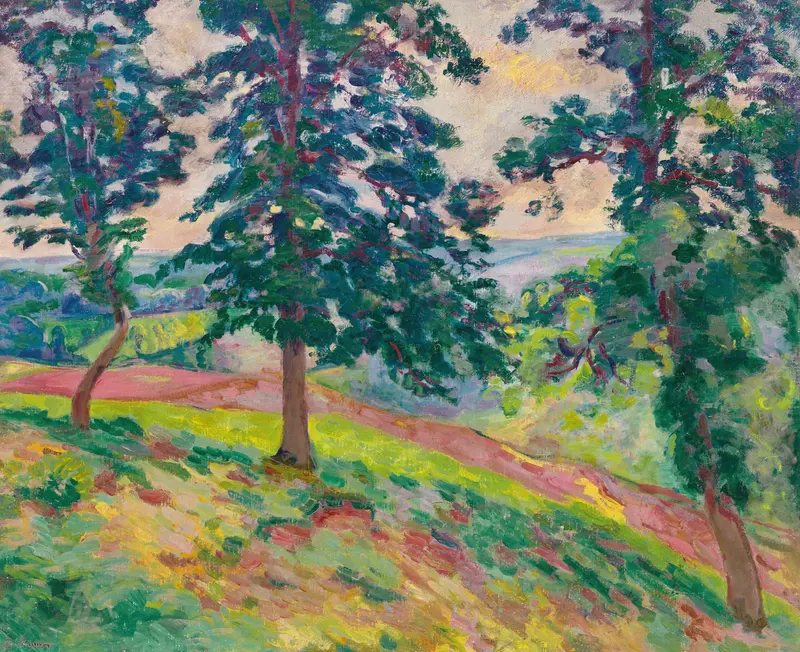 Landscape of La vallée de la creuse by Armand Guillaumin, oil on canvas