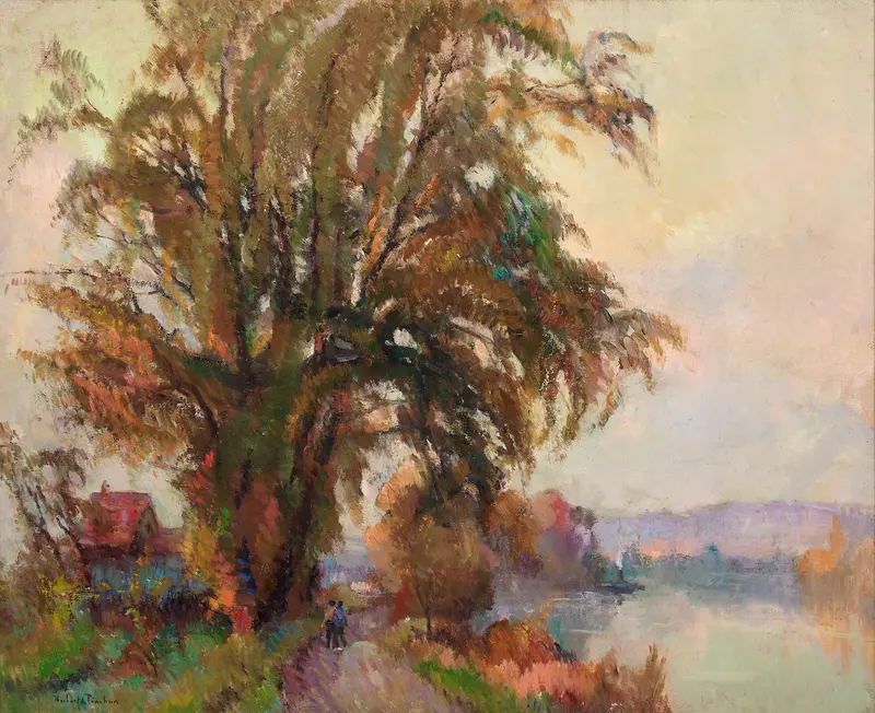 Landscape of the Seine river by Robert Antoine Pinchon, oil painting