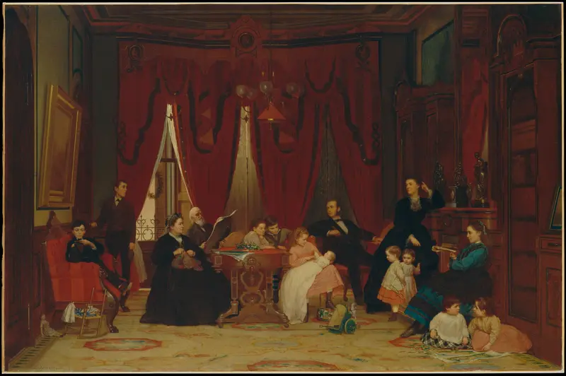 The Hatch Family by Eastman Johnson depicts a family scene with detailed expressions.