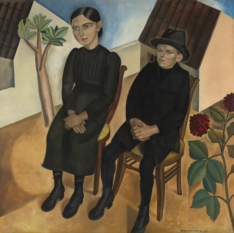 A double portrait of Gaston and his sister, capturing their emotional distance.