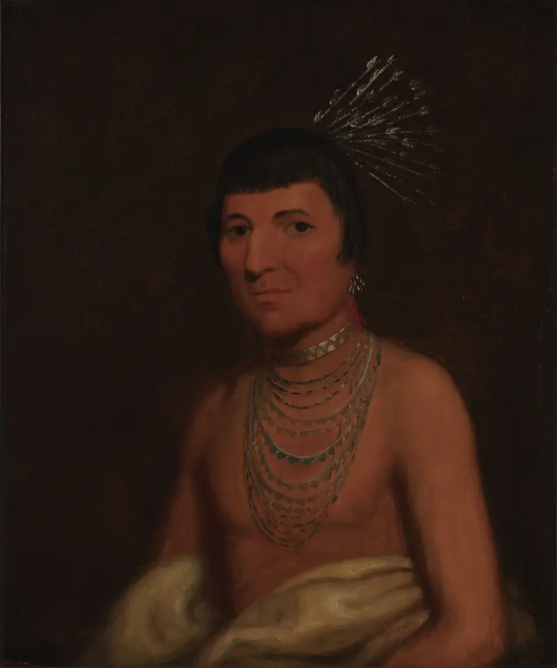Portrait of At-te-conse, oil on canvas by Henry Inman