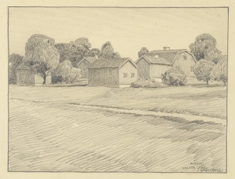 Landscape of Valsta Gård by Ferdinand Boberg, medium unknown