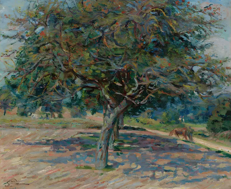 Armand Guillaumin's 'Arbres En Île-De-France' captures the essence of a serene landscape.