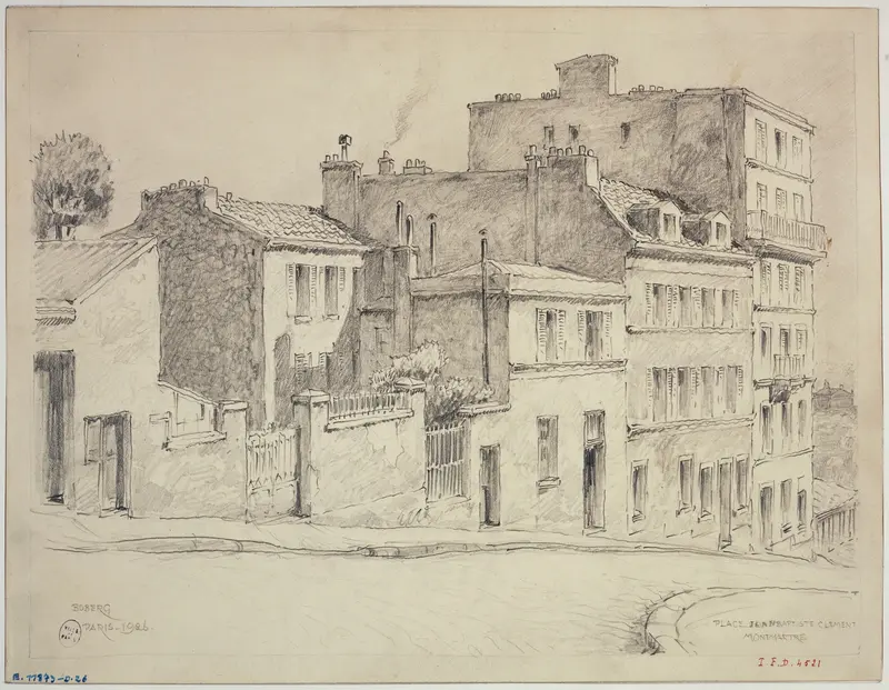 Place Jean-Baptiste Clément à Montmartre by Ferdinand Boberg, medium unknown