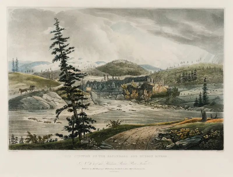 The Junction of the Sacandaga and Hudson Rivers, oil on canvas by William Guy Wall