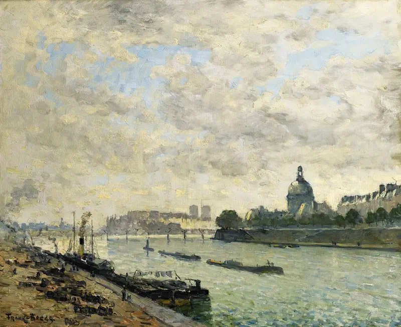 Landscape of The Banks Of The Seine, Paris by Frank Myers Boggs, oil painting