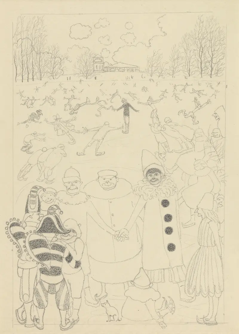 Léon Spilliaert's 'Carnaval' captures a vibrant scene of celebration.