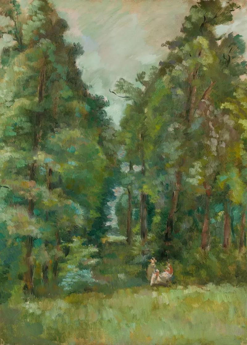 Landscape with light and leaves by Wacław Wąsowicz, medium unknown