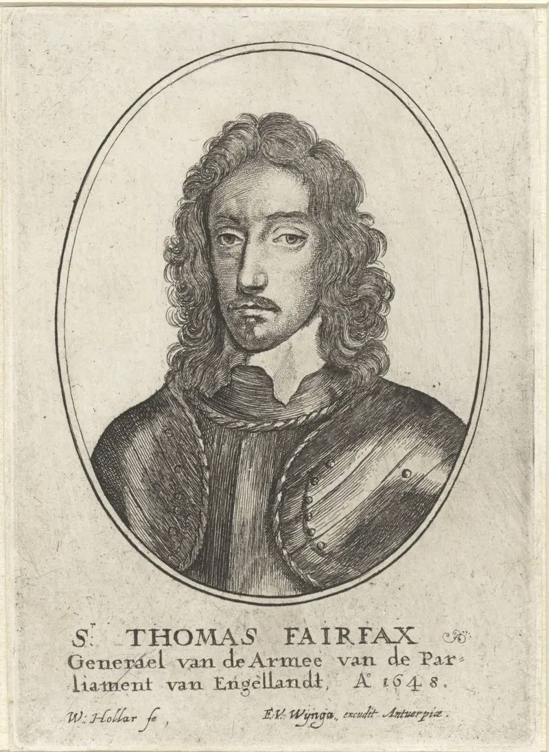 Portrait of Thomas Fairfax, etching by Wenceslaus Hollar