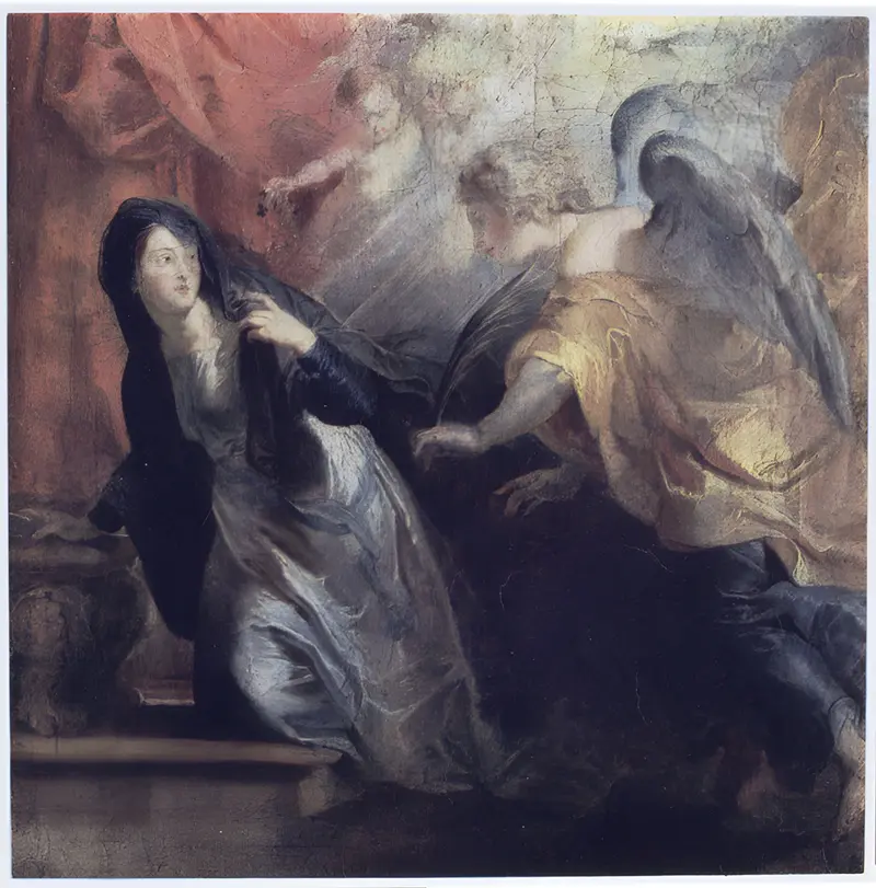The Annunciation of the Death of the Virgin by Peter Paul Rubens depicts the archangel Gabriel announcing Mary's impending death.