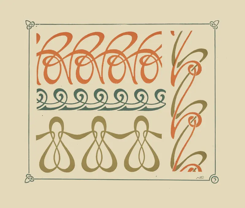 Abstract design featuring curvilinear shapes by Maurice Pillard Verneuil