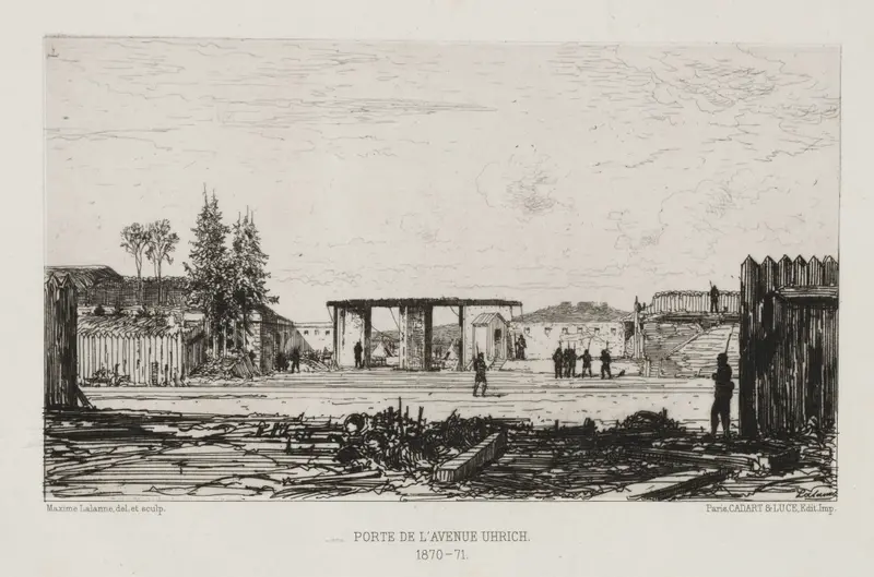 Porte du l’Avenue Uhrich by Maxime Lalanne, depicting an archway with sunlight and shadows, realism