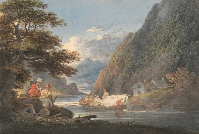 Landscape of the River Tivy by William Payne, oil painting