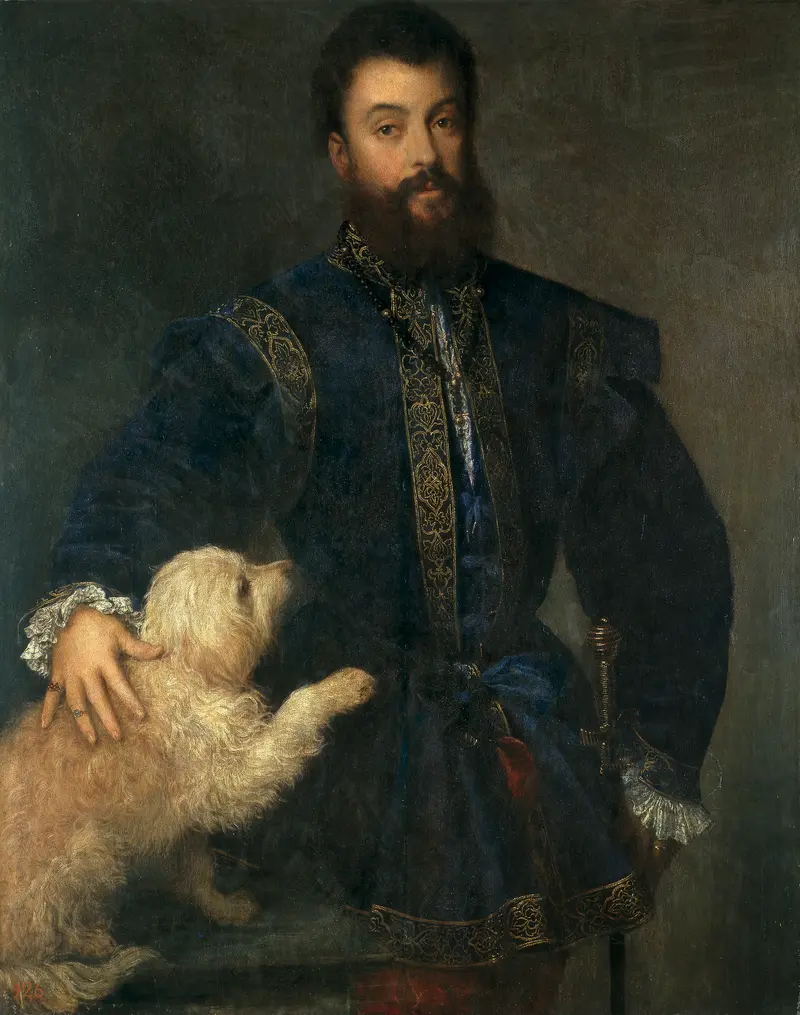 Portrait of Federico II Gonzaga by Titian, showcasing the Duke's authority and prestige.