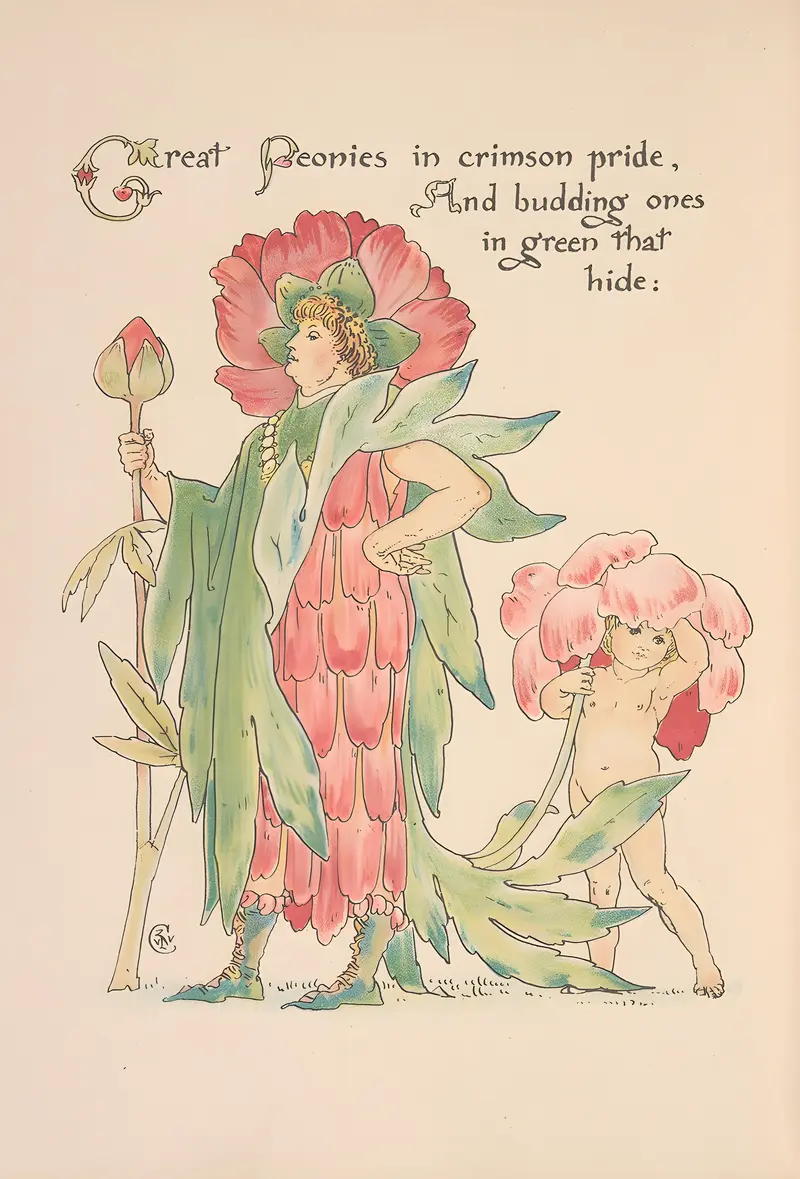 A vibrant depiction of flowers in a decorative style.