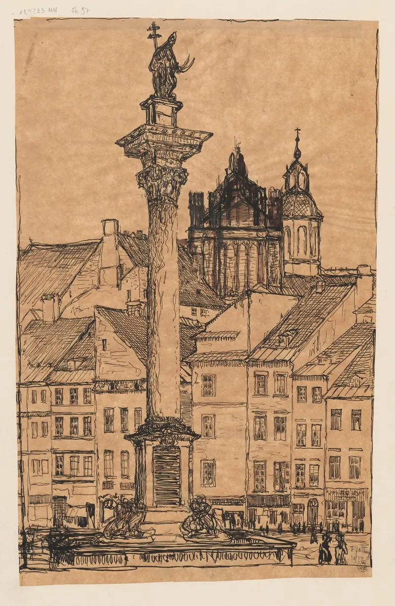 Sigismund’s Column in Warsaw, modernism, by Feliks Jabłczyński