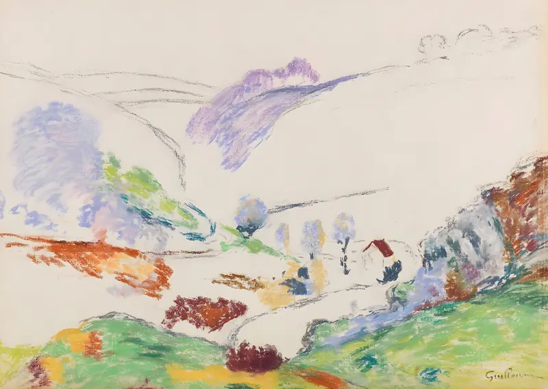 A vibrant landscape painting by Armand Guillaumin showcasing the beauty of the Creuse region.