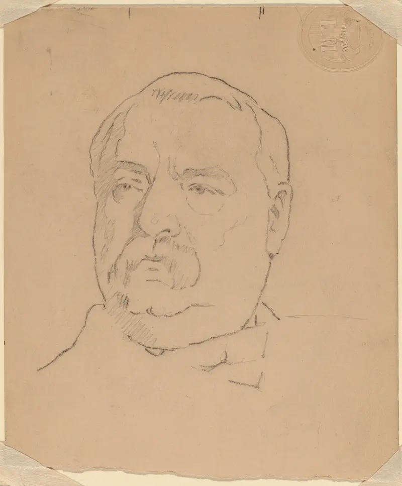 A portrait of Grover Cleveland by Eastman Johnson.