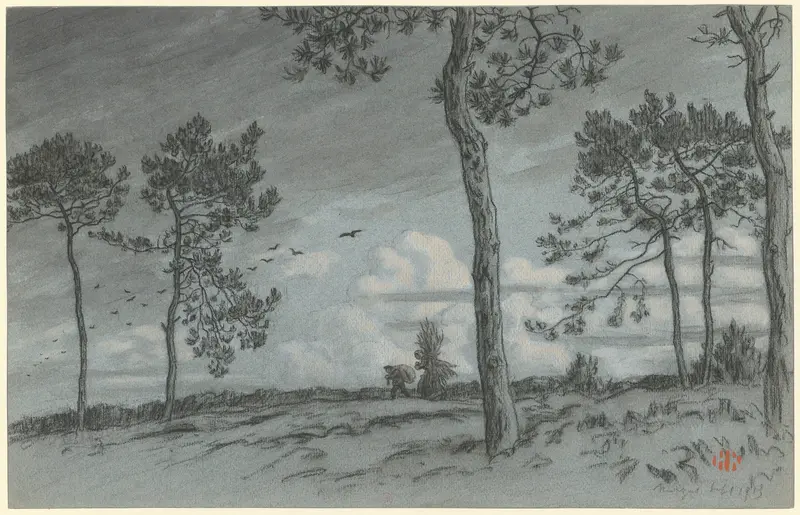 Morgat lithograph by Henri Rivière depicting cliffs and a vibrant blue sea.