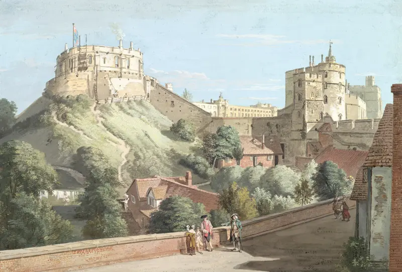 Windsor Castle, The Round Tower, and Devil’s Tower by Paul Sandby, unknown medium