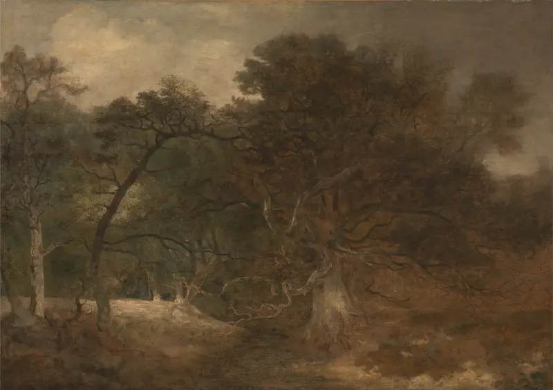 Woodland landscape near Norwich, oil on canvas by John Crome