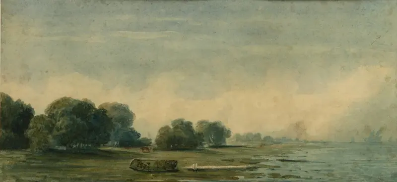 Coastline at dawn, oil on canvas by Prilidiano Pueyrredòn