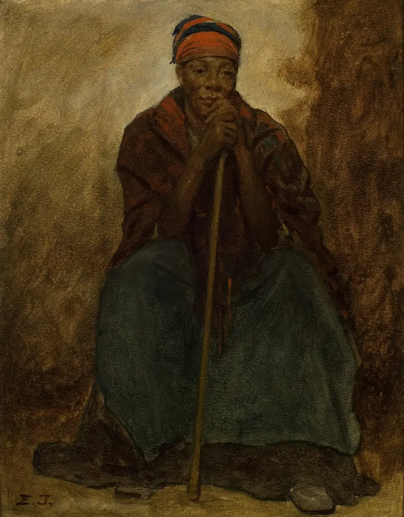 Portrait of a young Black woman by Eastman Johnson.