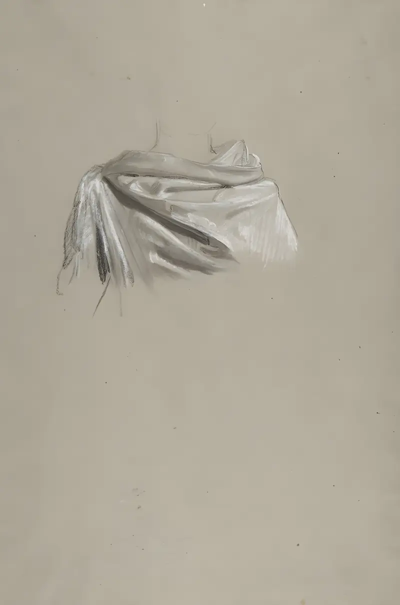 Drapery Study for Soldier by Isidore Pils showcases detailed fabric rendering.