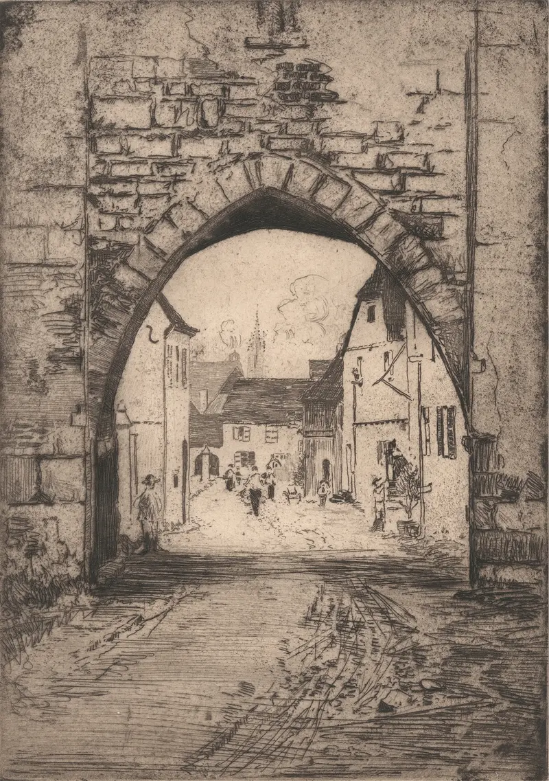 Gateway Ammerscheiner, oil painting by Edward Millington Synge, depicting soft hills in earthy tones.