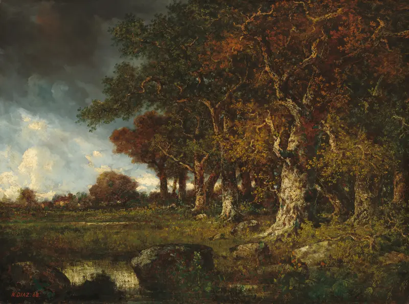 The Edge of the Forest at Les Monts-Girard, oil painting by Narcisse-Virgile Diaz de La Peña