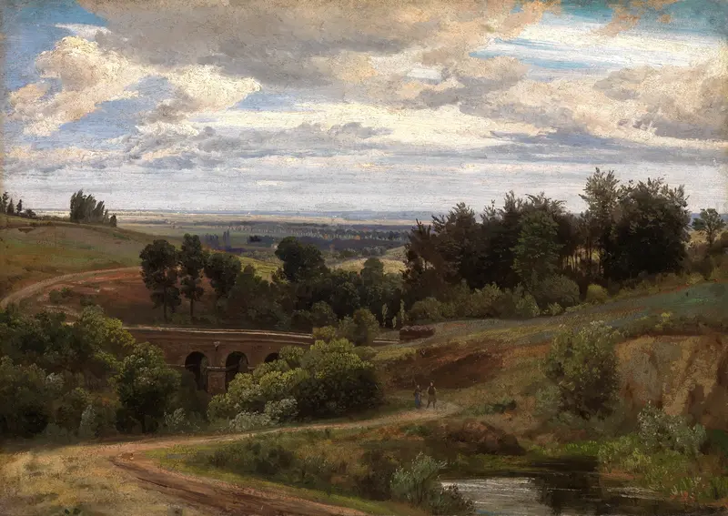 Landscape of Das Melbtal bei Bonn, oil painting by Johann Wilhelm Schirmer