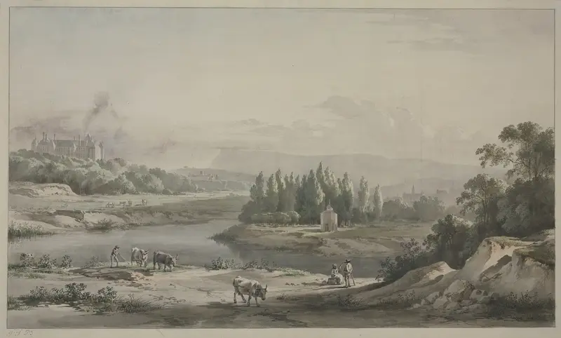 River landscape by Jean-Jacques de Boissieu, medium unknown