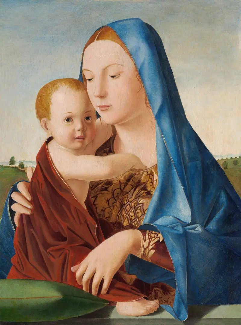 A depiction of the Madonna and Child by Antonello da Messina.