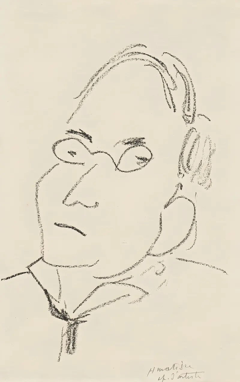 Henri Matisse's *Études pour le frontispice de ‘Choix de pages de Paul Léautaud’ Pl.05* showcases vibrant colors and dynamic forms.
