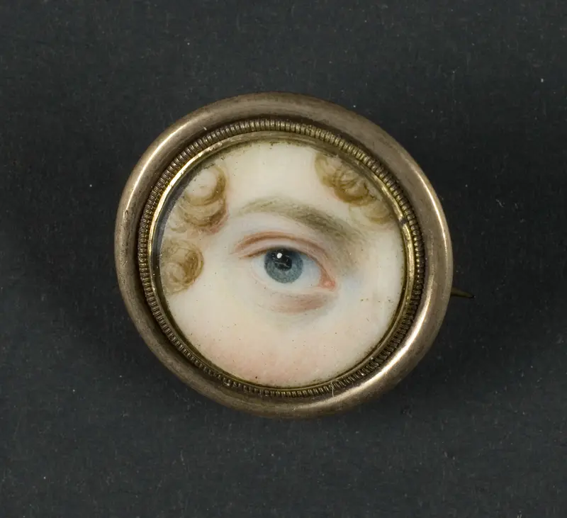 Portrait of a lady's eye, ivory medium, by English artist