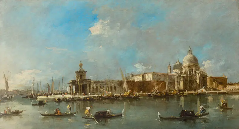 Santa Maria della Salute and the Dogana, oil on canvas by Francesco Guardi
