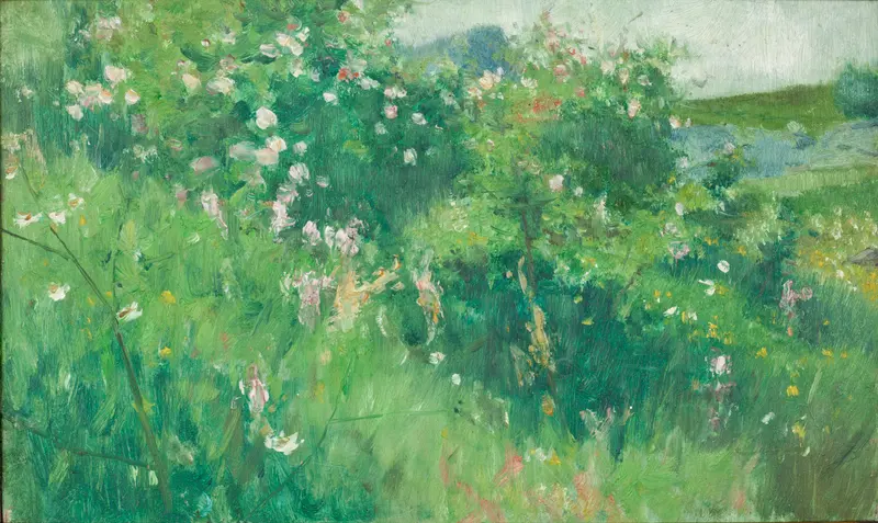 Briar-Rose Bushes Flowering on the Isle of Tjörn by Karl Nordström, impressionism