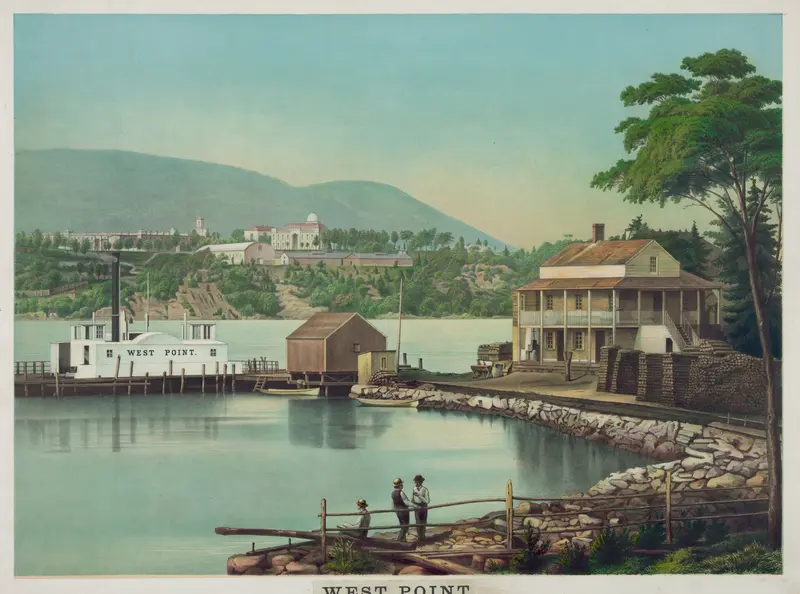 West Point architecture in oil on canvas by Edmund Foerster & Co.